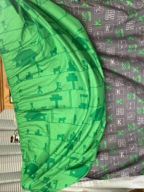 Minecraft "Icon Adventure " Kids Microfiber Sheet Set- Flat & Fitted Sheets Twin